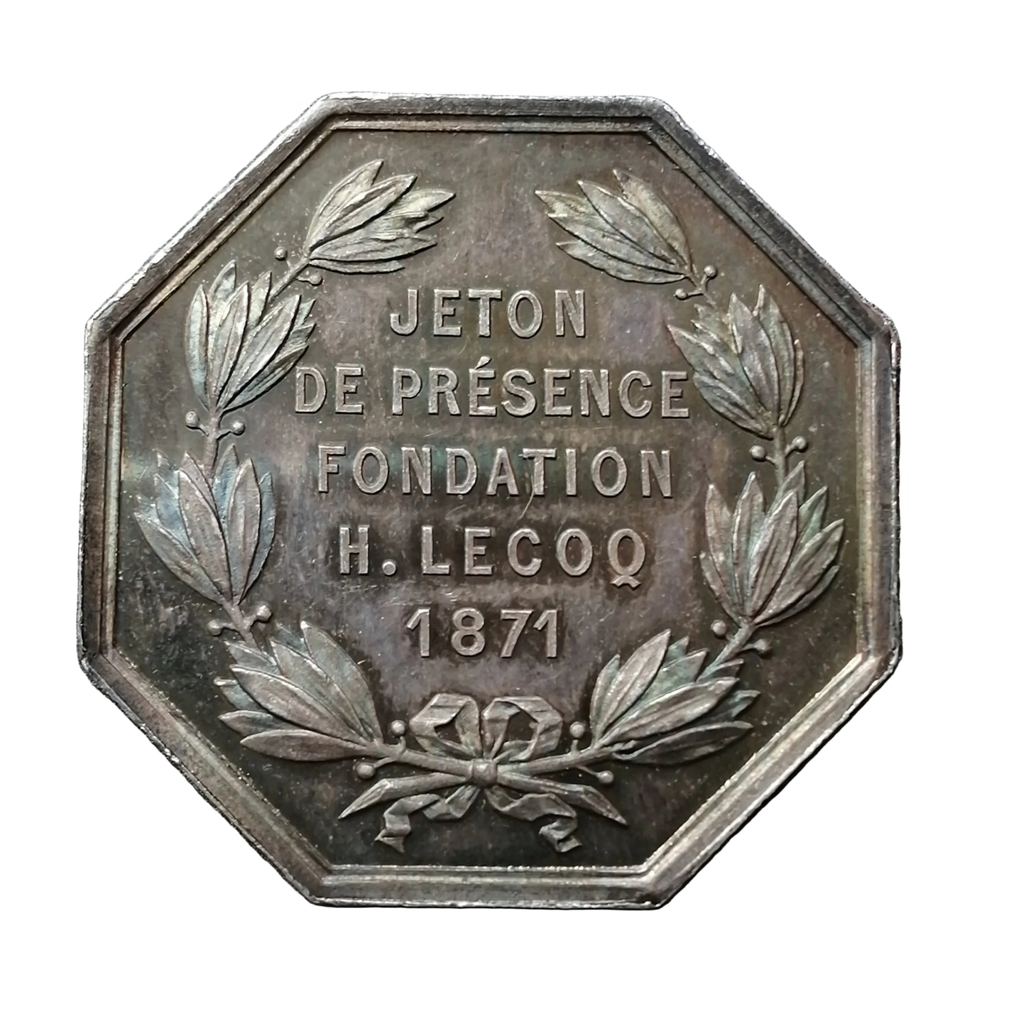 Jeton Présence Académie des sciences belles lettres et arts de Clermont-Ferrand 1871 Argent 15 gr 33 mm