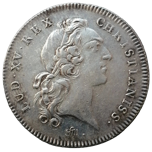 Jeton Académie et belles lettres Vetat Mori Louis XV Argent 8.23 gr 31 mm