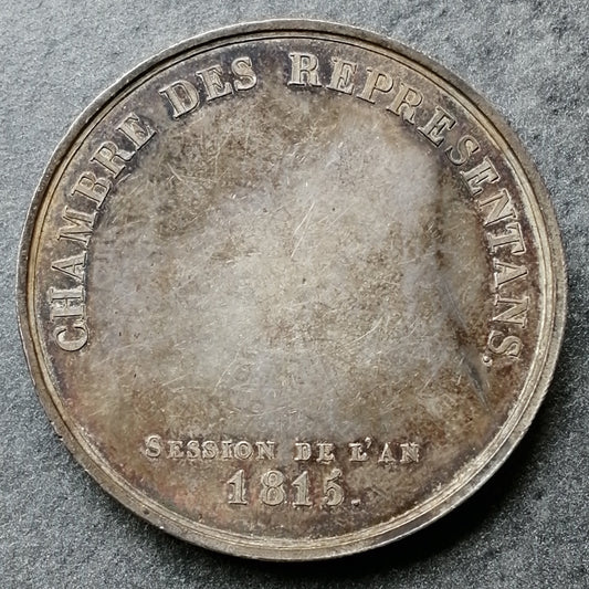 Jeton Chambre des représentants Argent Session de l AN 1815 30.33 gr 38 mm SUP