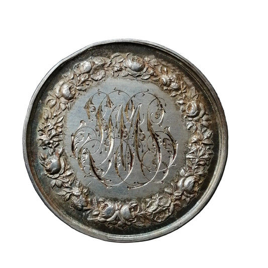 Silver wedding token JLMP united on March 18, 1893 13.69 gr 32 mm