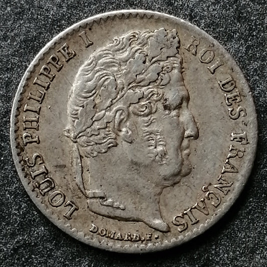 Louis-Philippe Ier (1830-1848) 1/4 franc 1834 K Bordeaux 1.23 gr Argent G.355