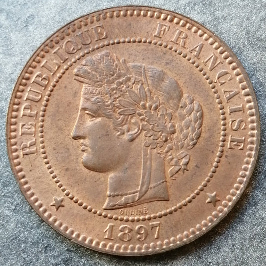 Cérès 10 Centimes 1897 Bronze 9.72 gr G. 265a