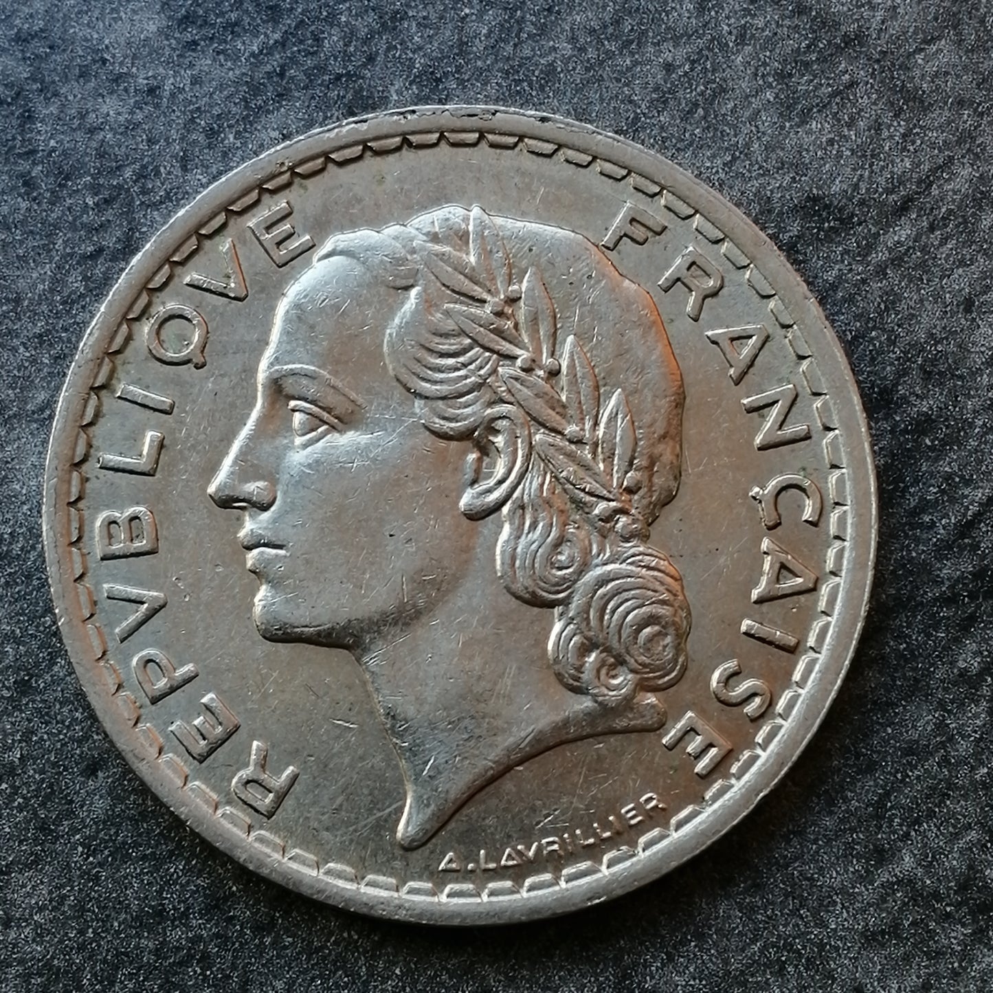 Lavrillier 5 francs 1938 Nickel 12.20 gr G.760