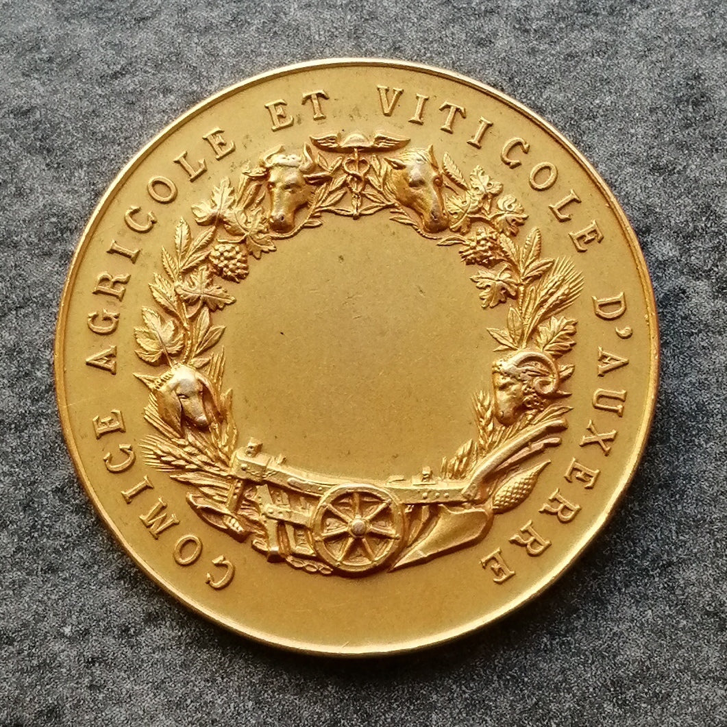 Médaille Comice Agricole et viticole d'Auxerre OR 920‰ 13.80 gr
