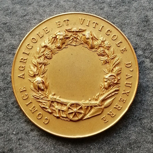 Médaille Comice Agricole et viticole d'Auxerre OR 920‰ 13.80 gr