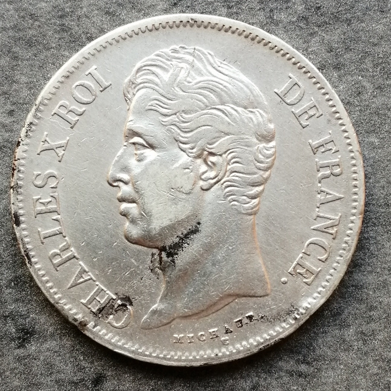 Charles X (1824-1830) 5 francs 1828 W Lille Argent - 24,94 gr - G. 644