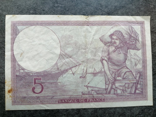 5 francs Violet - X.66389 - QN 28.11.1940