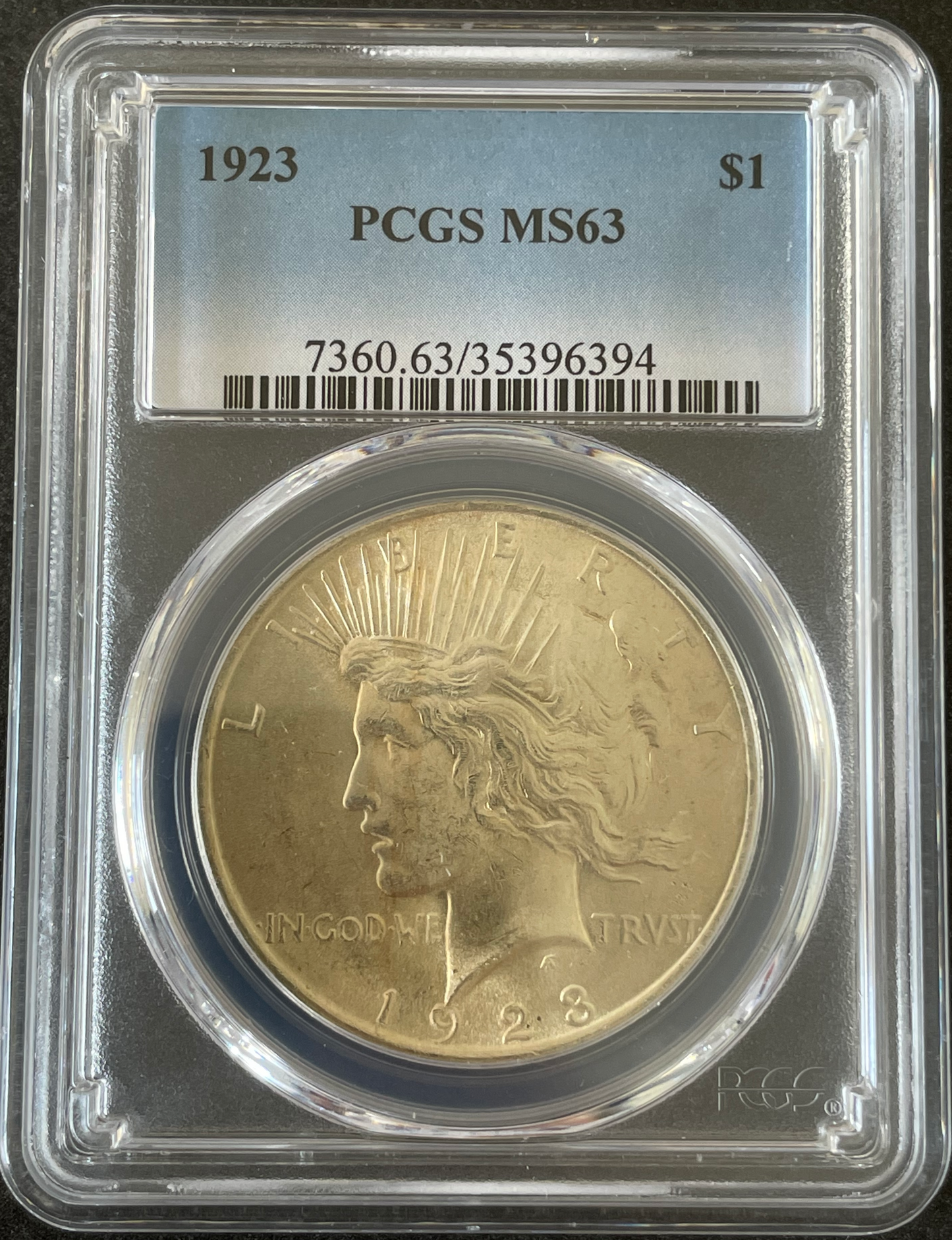 USA One Dollar (1$) Liberty 1923 PCGS MS63 n°35396394