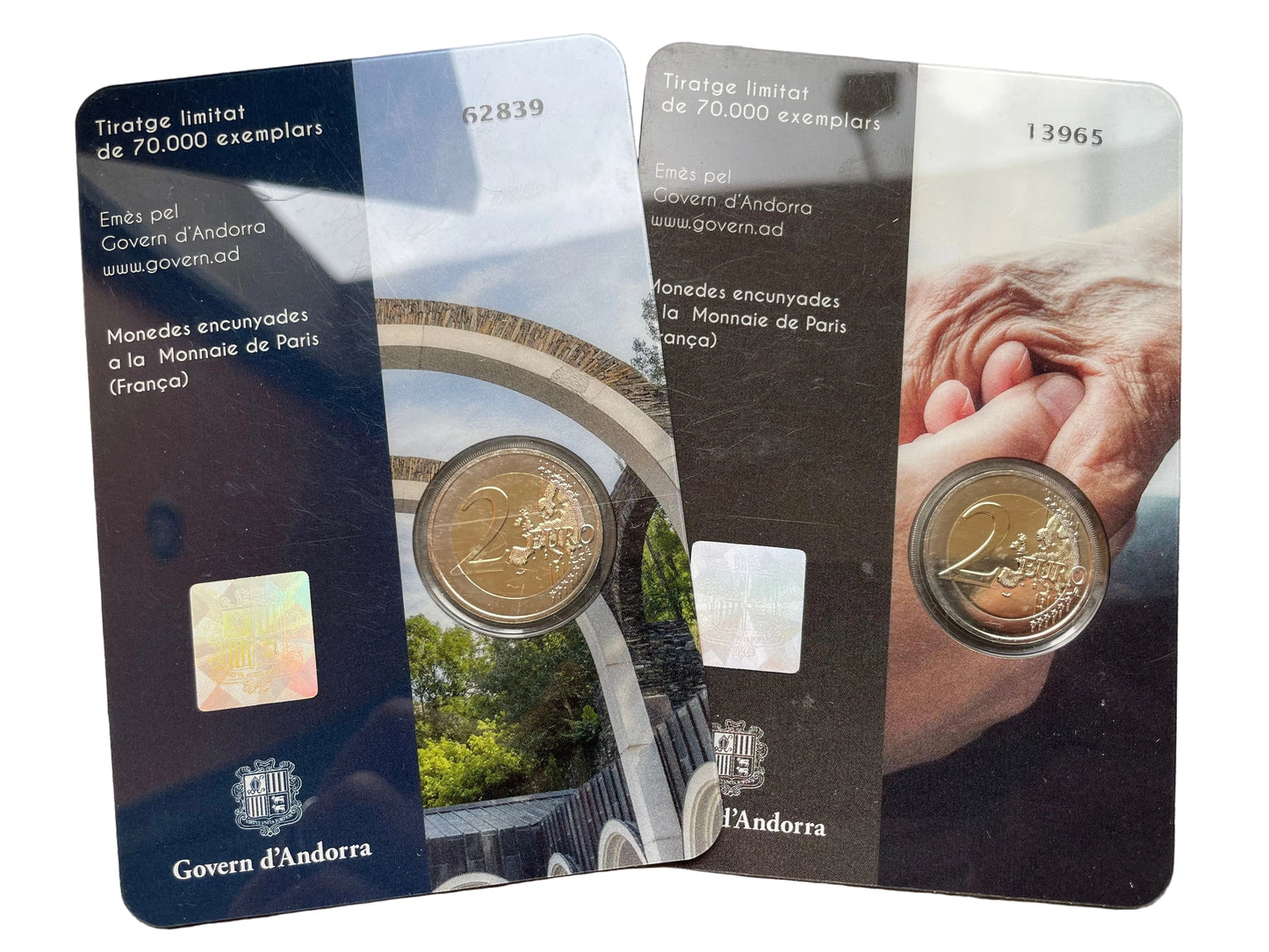 Andorra Coincard 2 x 2 euros commemorative BU Andorre 2021 Ains + MERITXELL
