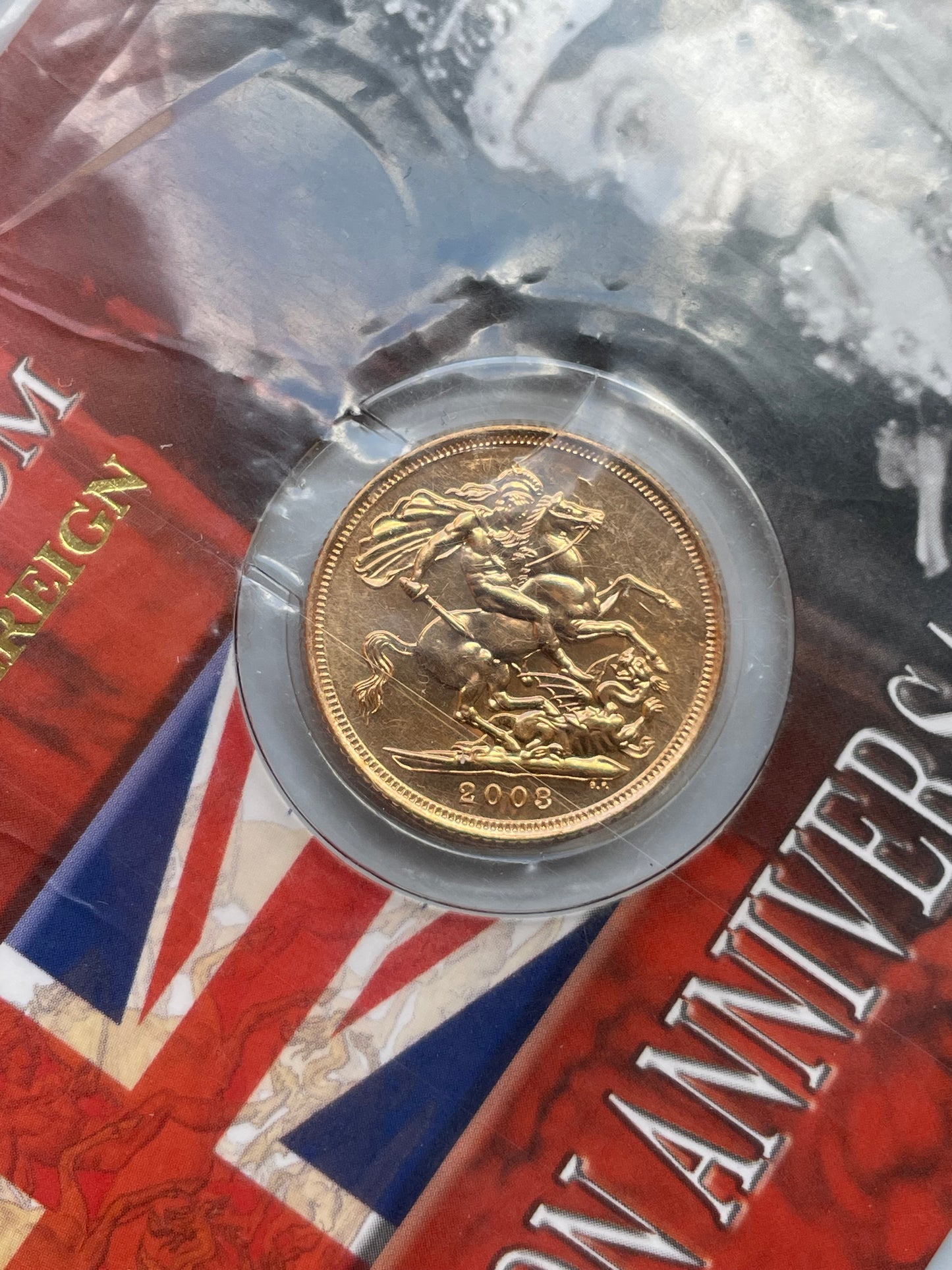 UK Angleterre United Kingdom Souverain Or 2003 Gold Sovereign in Presentation Packaging 7.99 gr Elisabeth II
