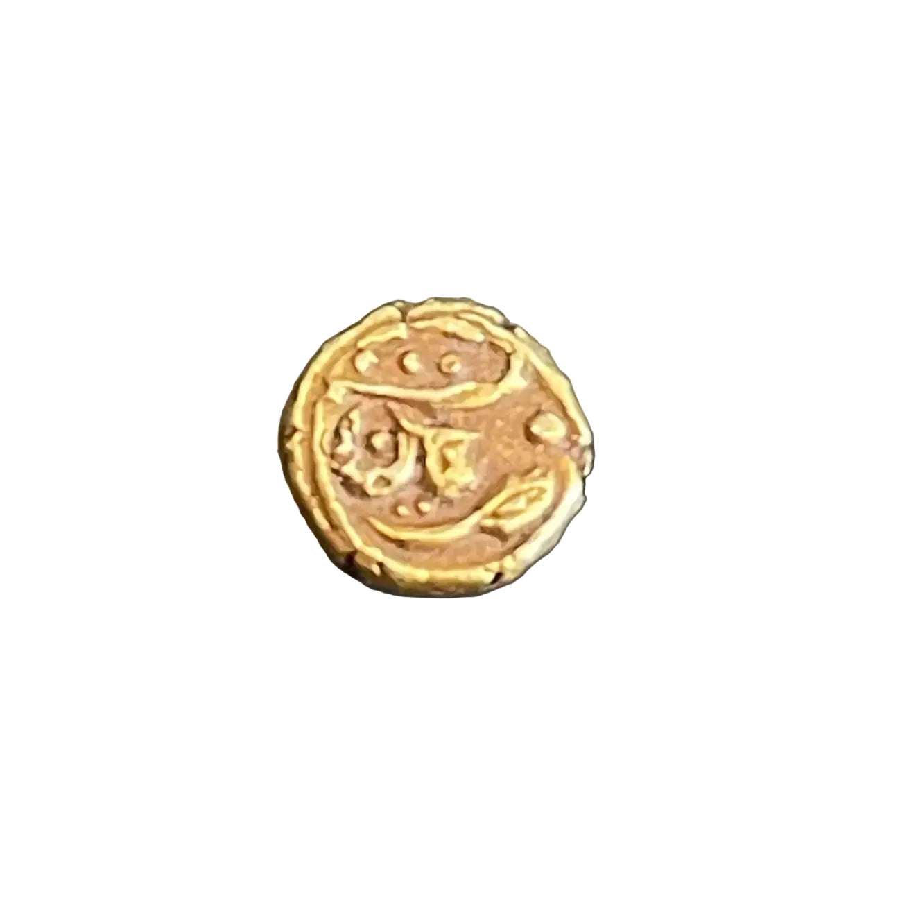 India Mysore Tipu Sultan Fanam AM 1218 (1789) Gold Or 0.37 gr
