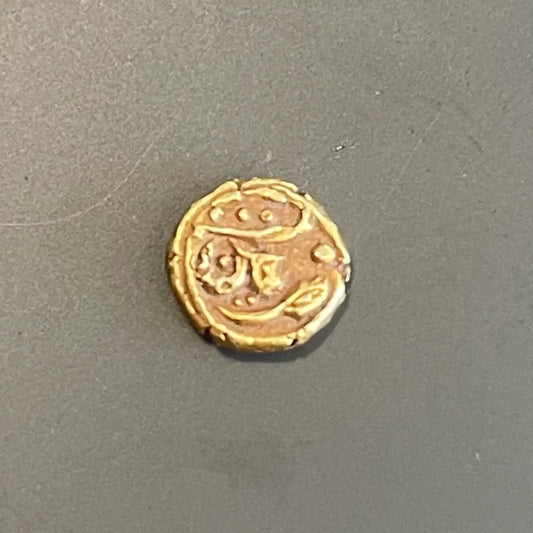 India Mysore Tipu Sultan Fanam AM 1218 (1789) Gold Or 0.37 gr