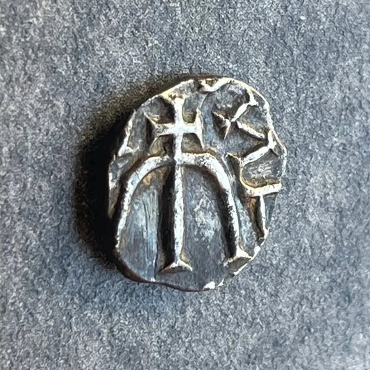 PEUPLES BARBARES (675-750) POITOU / MELLE Denier d'argent 1.01 gr