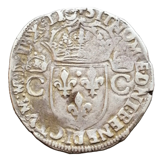 Charles IX (1560-1574) Teston 1562 K Bordeaux 9.44 gr