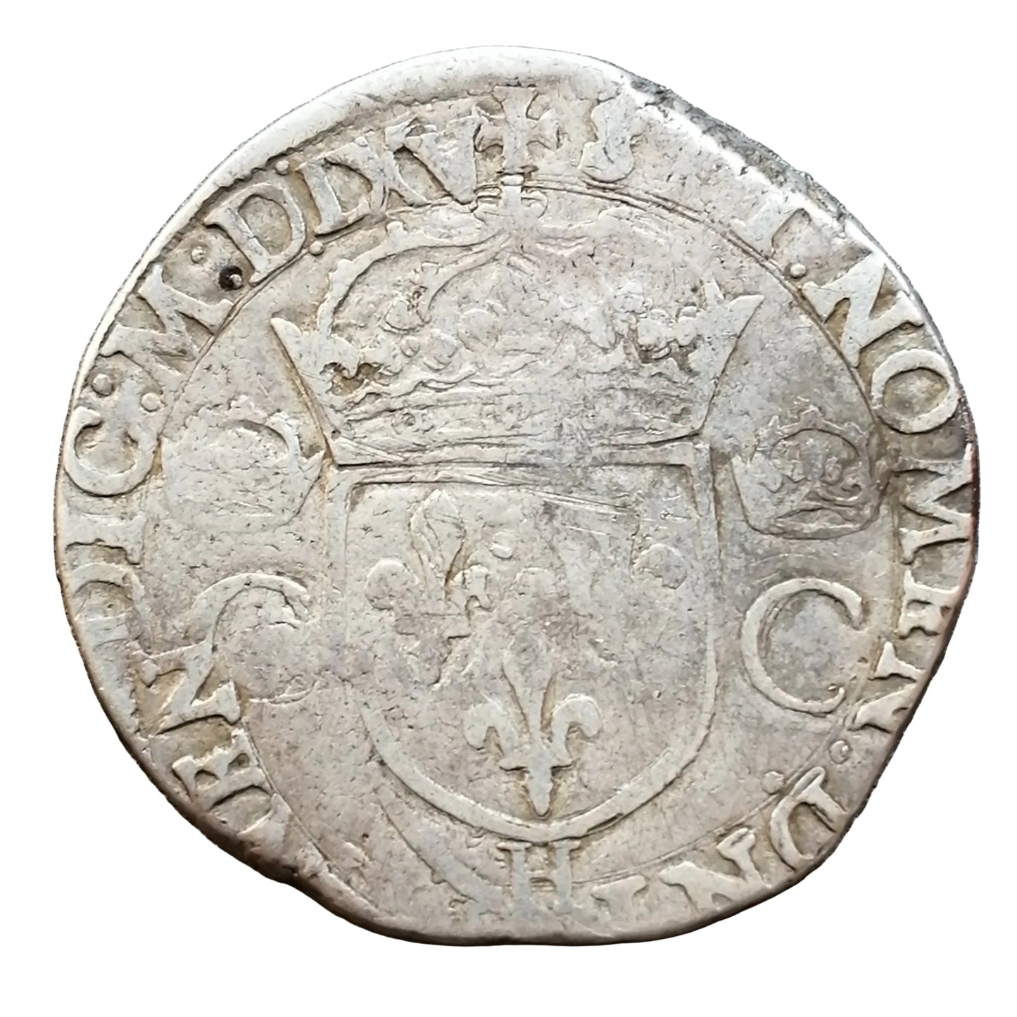 Charles IX (1560-1574) Teston 1565 H La Rochelle 9,41 gr