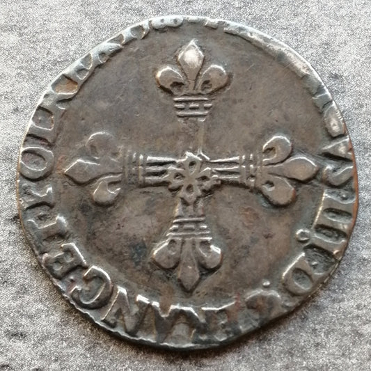 Henri III (1574-1589) Quart d'écu 1580 Rennes 8.40 gr