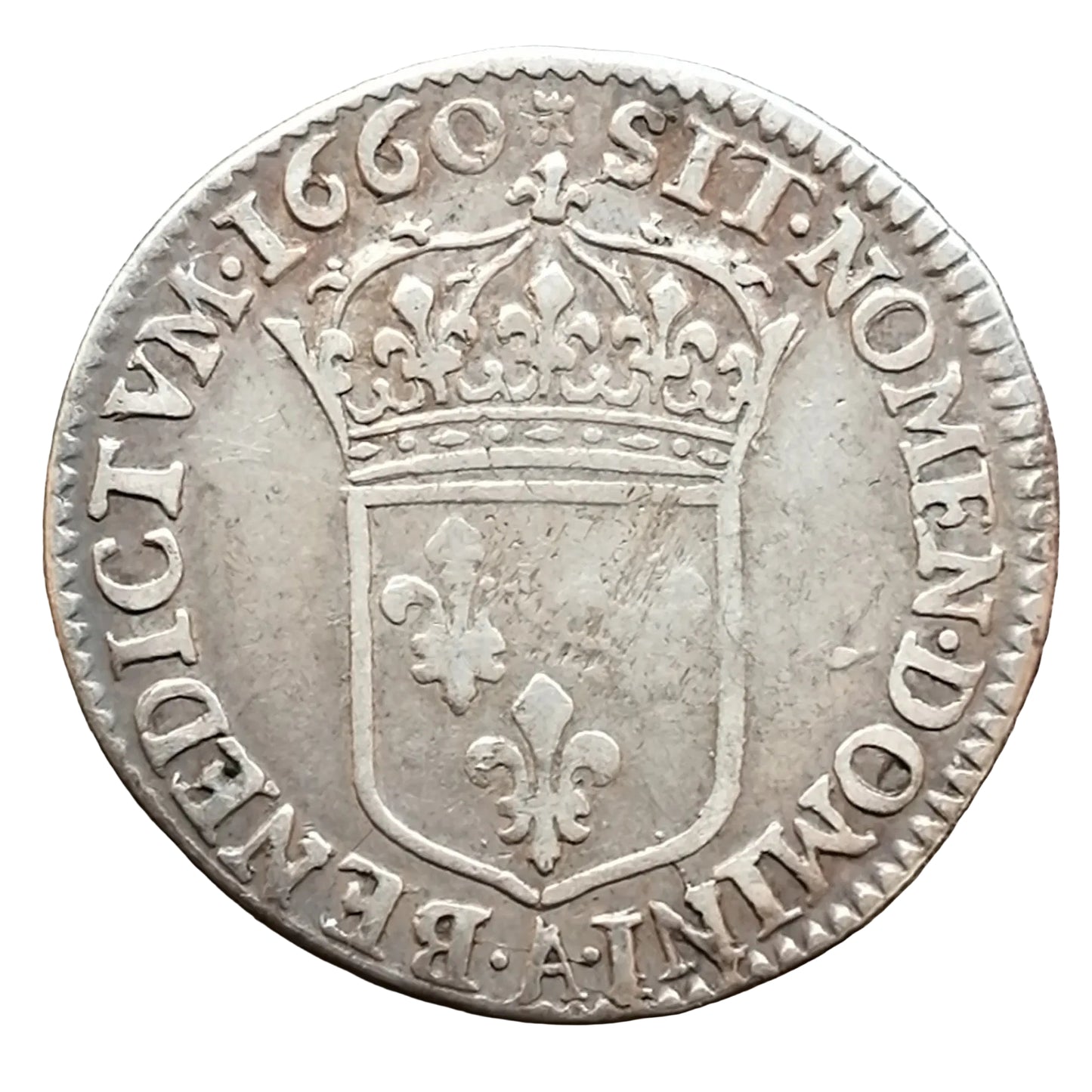 Louis XIV (1643-1715) 1/12 écu au buste juvénile 1660 A Paris 2.22 gr