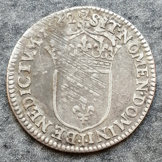 Louis XIV (1643-1715) 1/12 écu au buste juvénile 1662 I Limoges 2.23 gr
