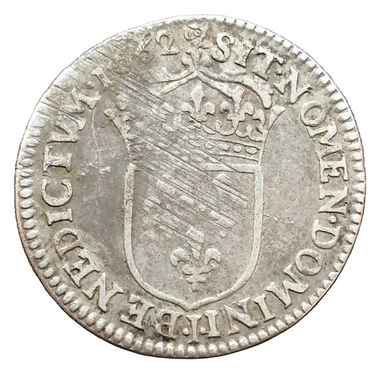Louis XIV (1643-1715) 1/12 écu au buste juvénile 1662 I Limoges 2.23 gr