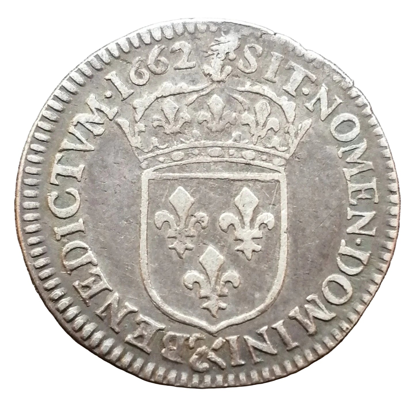 Louis XIV (1643-1715) 1/12 écu au buste juvénile 1662 Aix 2.21 gr