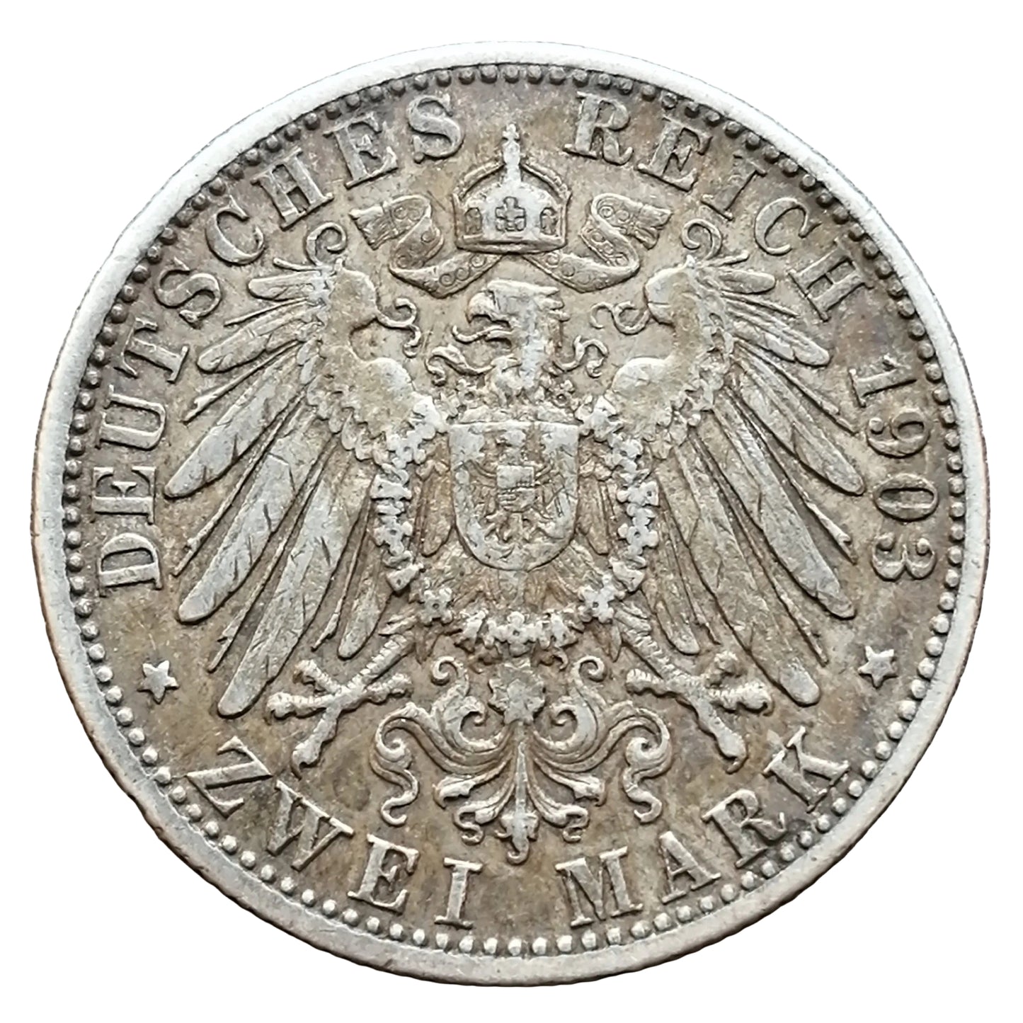 Allenagne 2 Mark 1903 f Wilhelm II of Wuertttemberg Argent 11.07 gr
