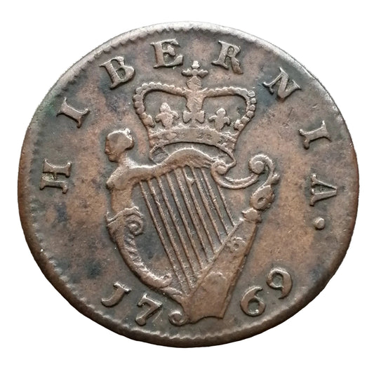 Irlande Georgius III (1760-1801) Half Penny 1769 8.07 gr