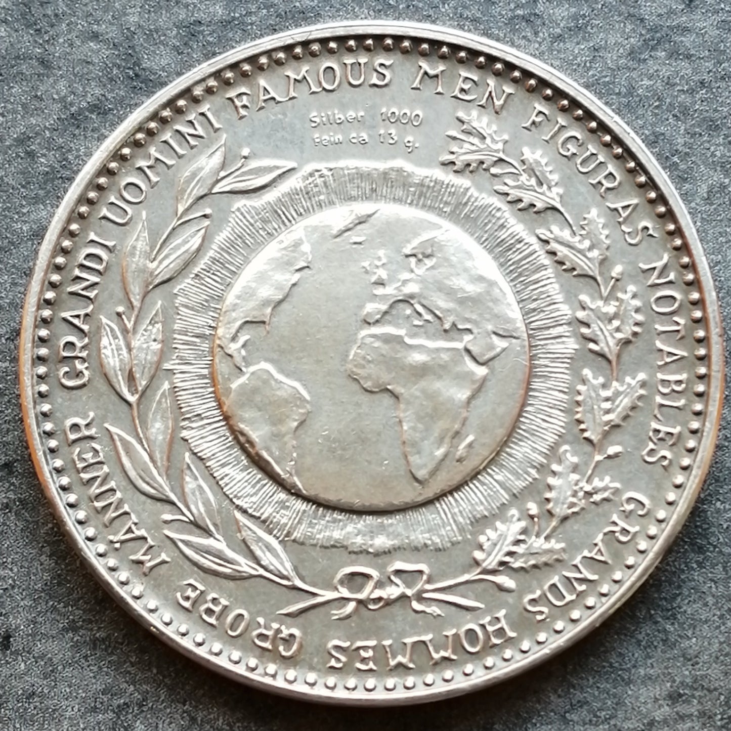 Italie Leonardo Da Vinci Grandi Uomini Famous Men 13 gr Silver 1000