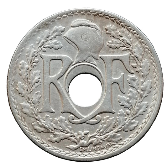 Fauté 10 centimes 1929 trou décentré Lindauer 3.86 gr