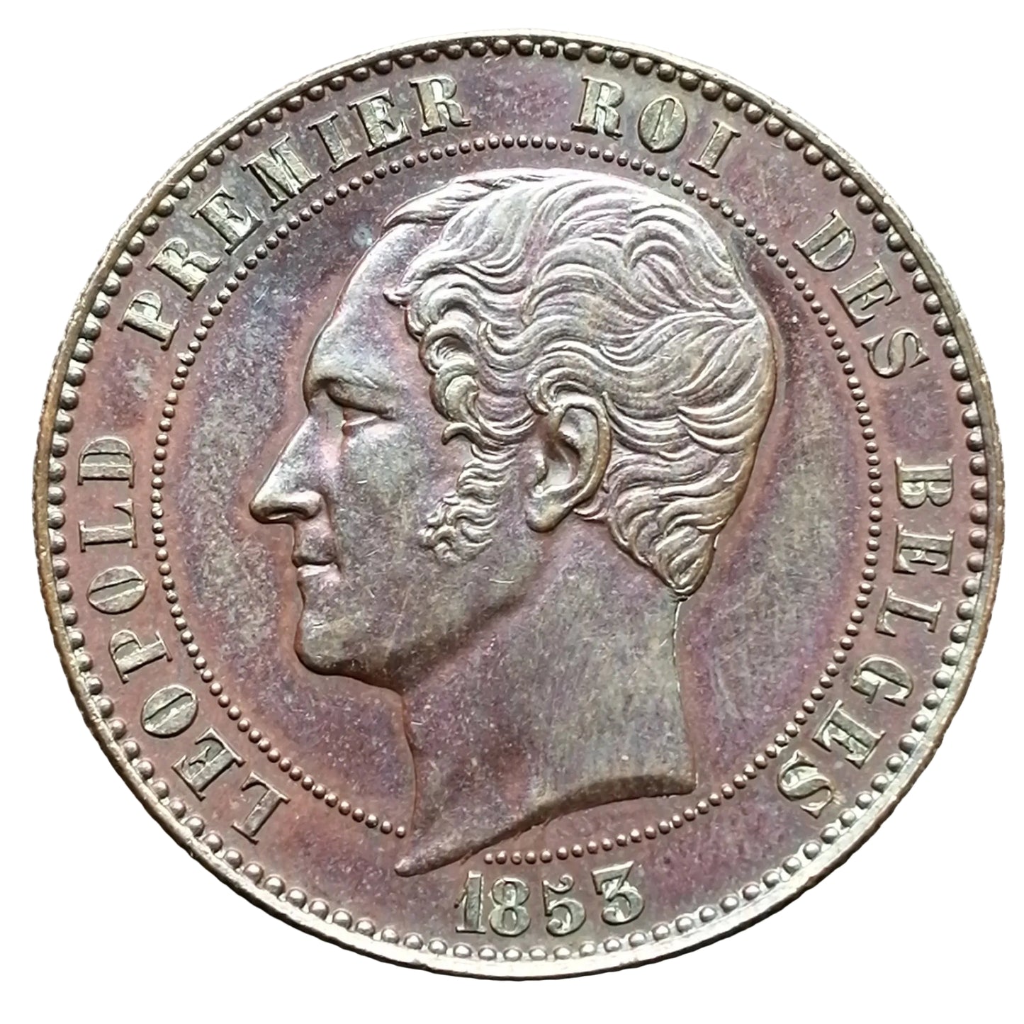 Ficha Bélgica Brabante Boda Duque y Duquesa 21 y 22 de agosto de 1853 19,90 gr