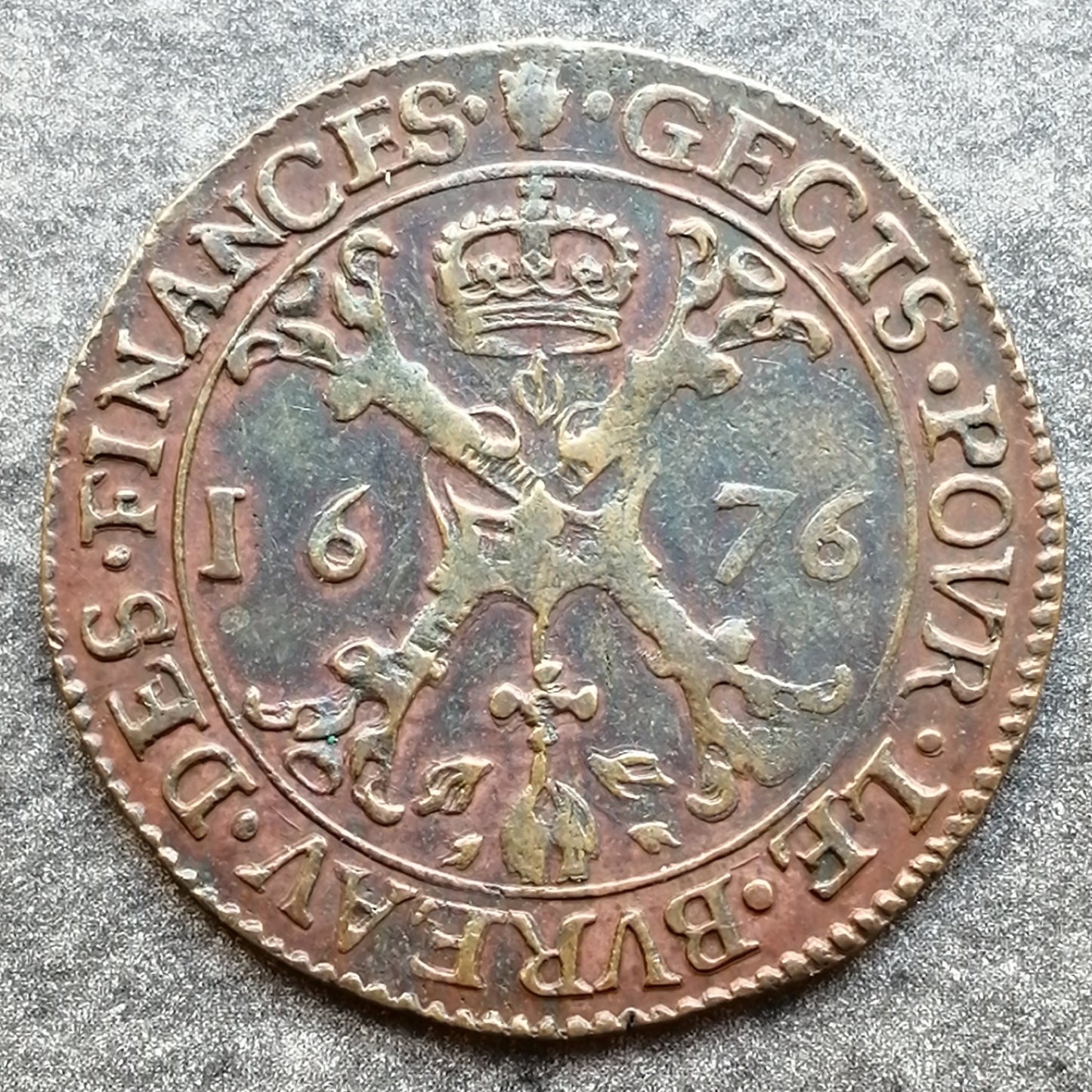 Jeton Bureau des Finances 1676 Anvers 6.00 gr