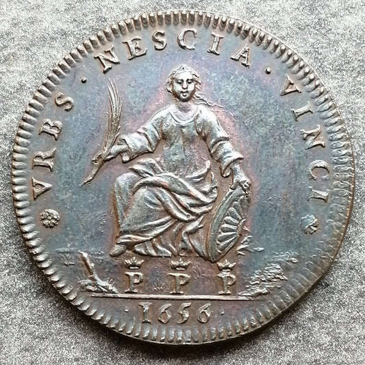 City token of Péronne Picardie 1656 Refracted 9.40 GR