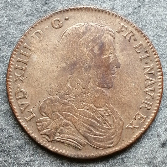 Louis XIV token (1643-1715) Queen of France Preliminary Peace Munster 7.27 GR Contremark