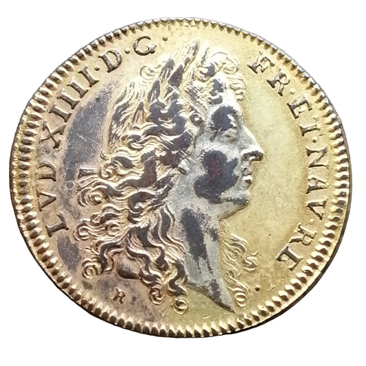 Louis XIV token (1643-1715) Royal Treasury 1681 Aqueduct 6.93 GR