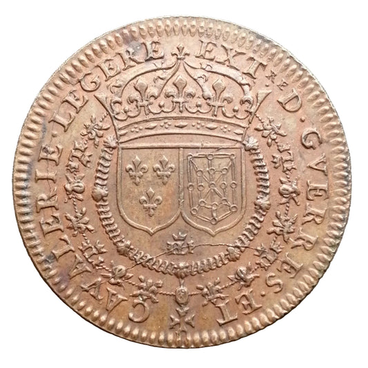 Jeton Extraordinaire des guerres Cavalerie légère 1661 7.84 gr