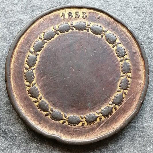 Médaille Napoléon III et Eugénie 1855 Par Caqué 24.55 gr