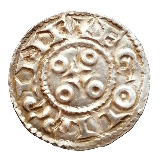 Comté d'Angoulême Denier anonyme au nom de Louis IV d'outremer 1.29 gr 21.5 mm Argent