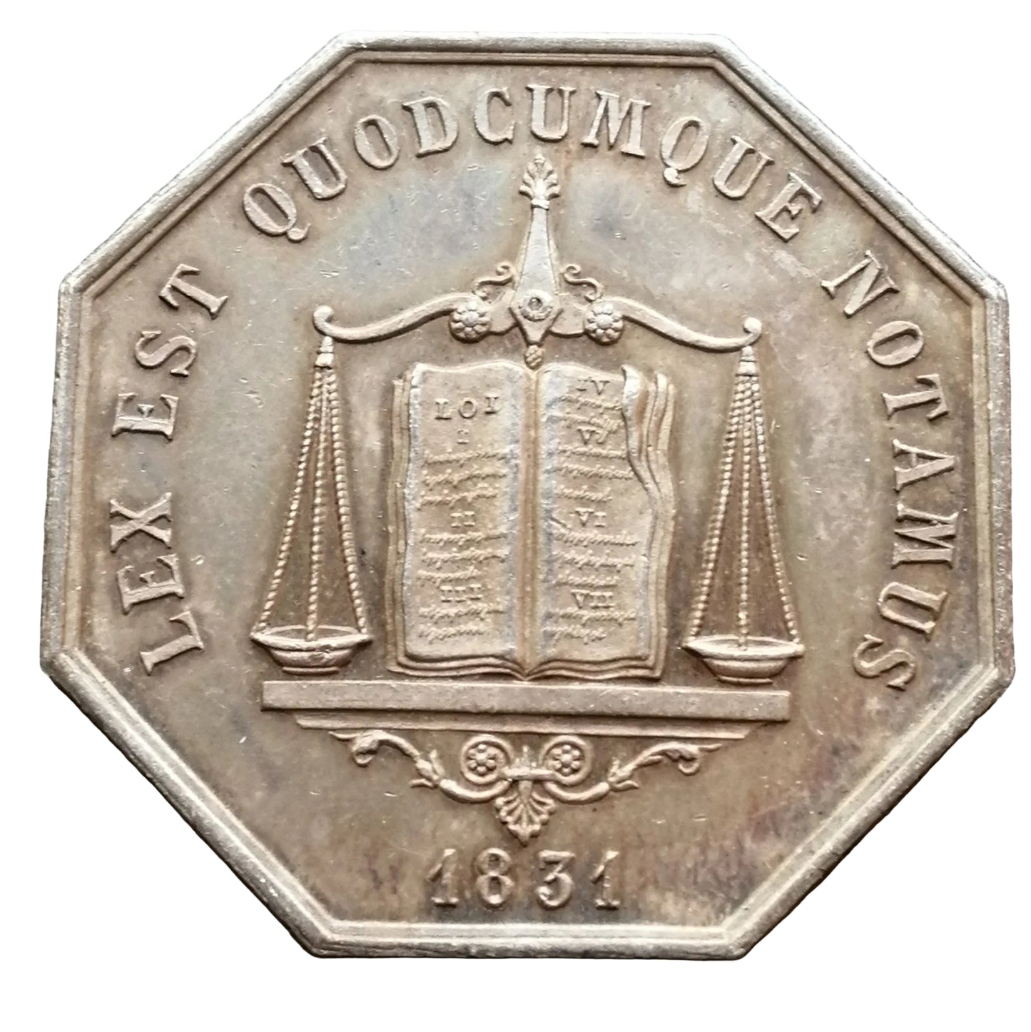 Jeton Compagnie des Notaires de Coulommiers 1831 Argent 16.91 gr 33 mm