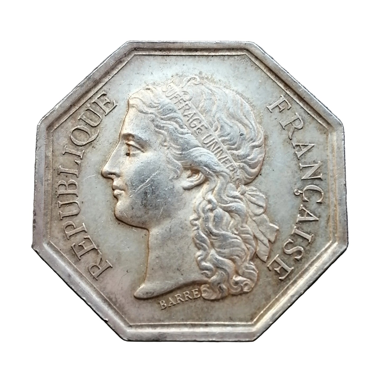 Notaries token of the Gien district. Voluntary jurisdiction. Silver 14.68 gr 31 mm