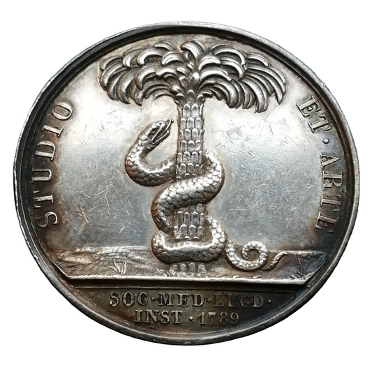 Jeton Société de médecine de Lyon 1789 Hippocrate Argent 11.55 gr 29.5 mm
