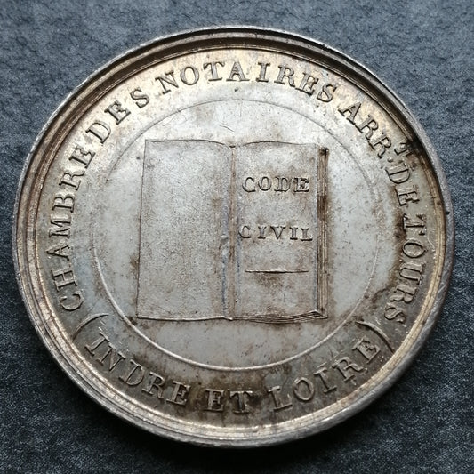 Jeton Notaires de l'arrondissement de Tours Argent 8.90 gr 27.5 mm
