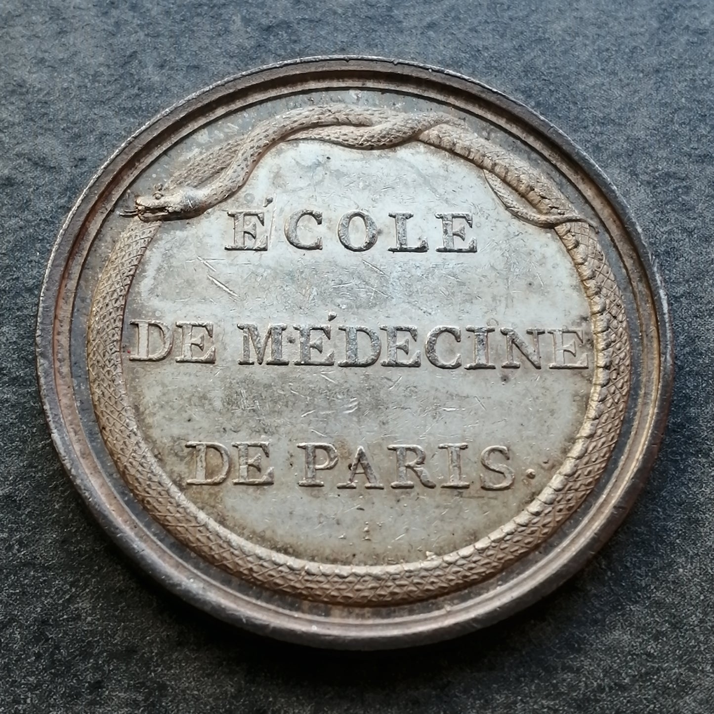 Jeton Ecole de médecine de Paris Argent 29 mm 12.20 gr