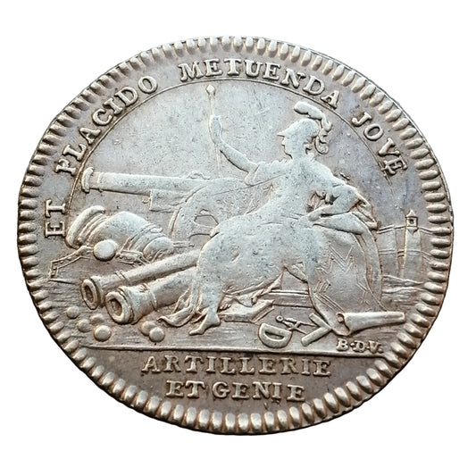 Jeton Artillerie et Génie Louis XV Argent 6.05 gr 28 mm