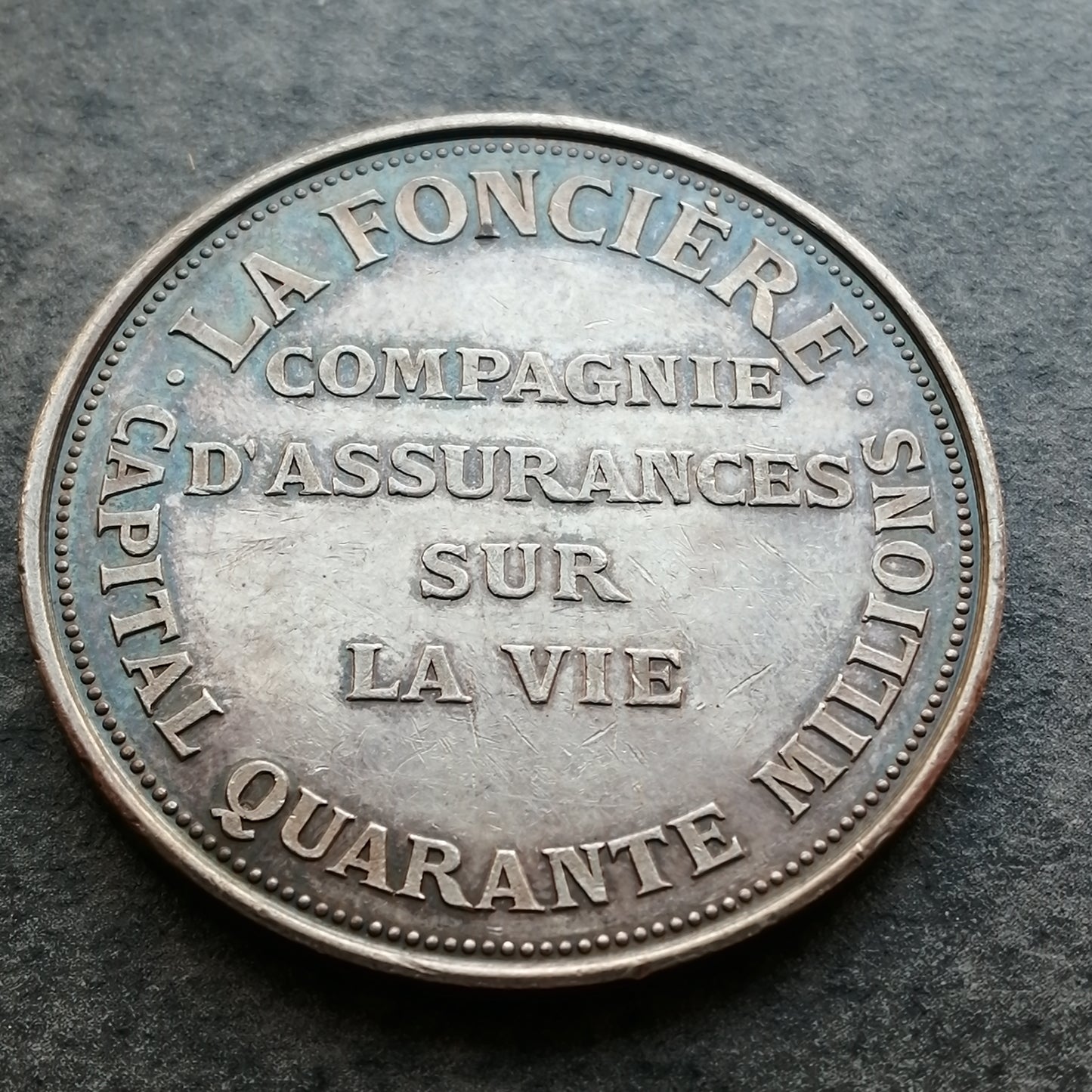 Jeton La Foncière Assurances sur la Vie Argent 22.74 gr 37 mm