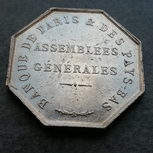 Jeton Banque de Paris et des Pays Bas Argent 21.83 gr 36 mm