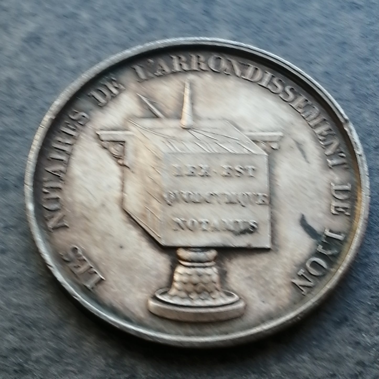 Jeton Notaires de Lyon 1830 Argent 14.74 gr 32 mm