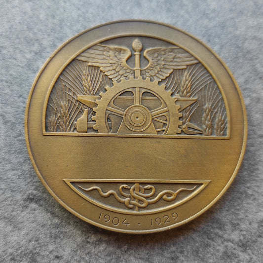 Médaille Banque de l'Union Parisienne 1904 1929 Bronze 68 mm 138.18 gr