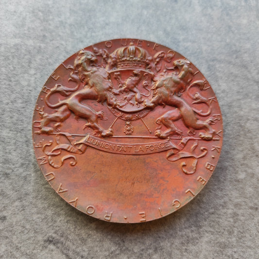 Médaille Exposition Internationale Bruxelles 1897 Belgique en Bronze 146.1 gr 69 mm