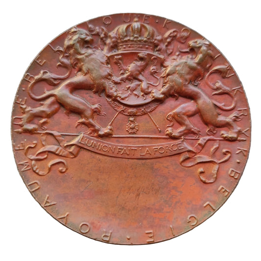 Médaille Exposition Internationale Bruxelles 1897 Belgique en Bronze 146.1 gr 69 mm