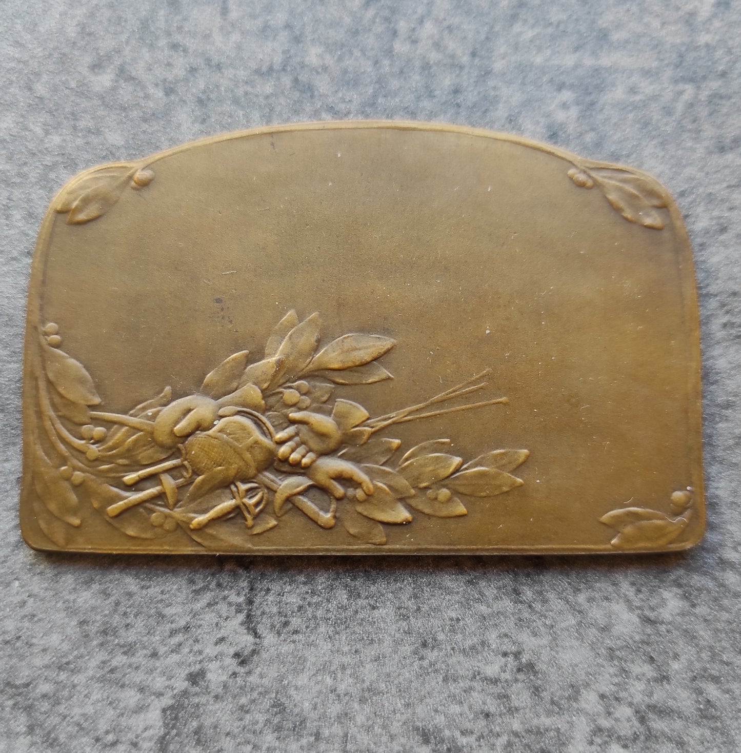 Plaquette de récompense Escrime par Lucien Coudray en Bronze 44 x 67 mm 57.6 gr