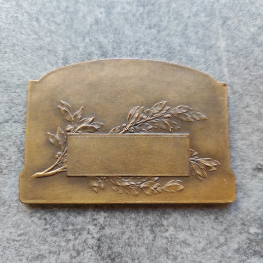 Plaquette Automobile 1906 en Bronze par Coudray 65 x 45 mm 74.6 gr